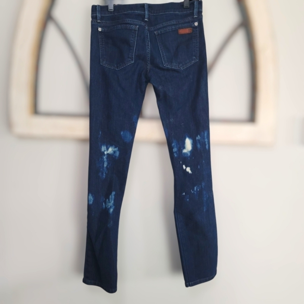 Joe's Jeans Provocateur Low Rise Upcycled Bleach Wash Dark Denim Womens Sz 26 - Picture 3 of 4